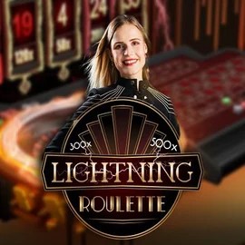 Official Live Casino logo: Lightning Roulette by Evolution at Slotsdj Casino