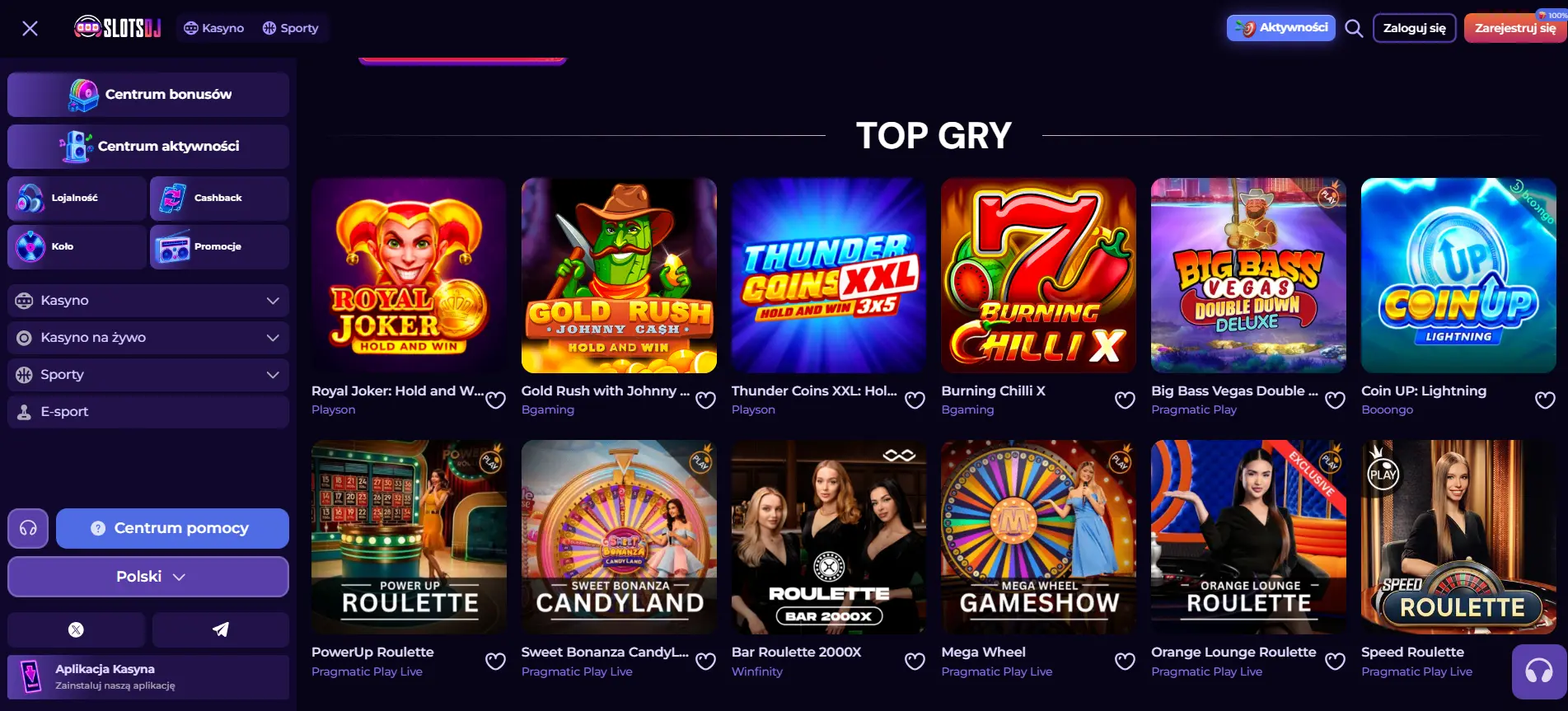 Strona główna SlotsDJ Casino – popularne gry, ruletka i automaty online