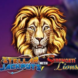 Official Jackpots logo: Stellar Jackpots with Serengeti Lions by Lightning Box Game at Slotsdj Casino